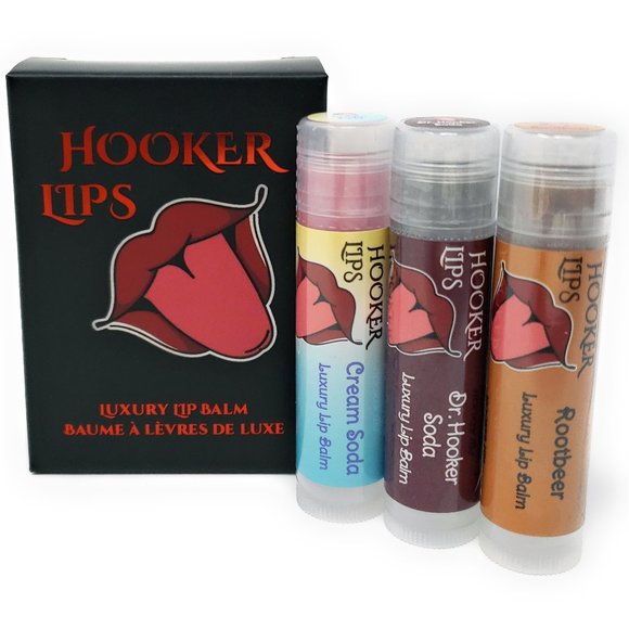 Hooker Lips Luxury Lip Balm Cream Soda, Dr. Hooker Soda & Rootbeer 3 Pack - Picture 1 of 3